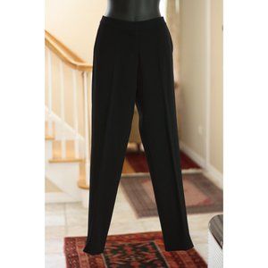 AMANDA WAKELEY Solid Black Wool Pants